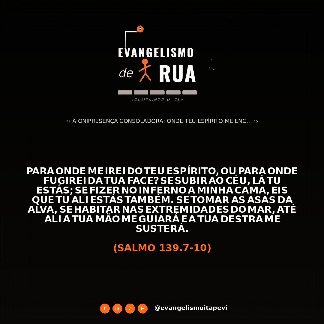 A Onipresença Consoladora: Onde Teu Espírito Me Encontra